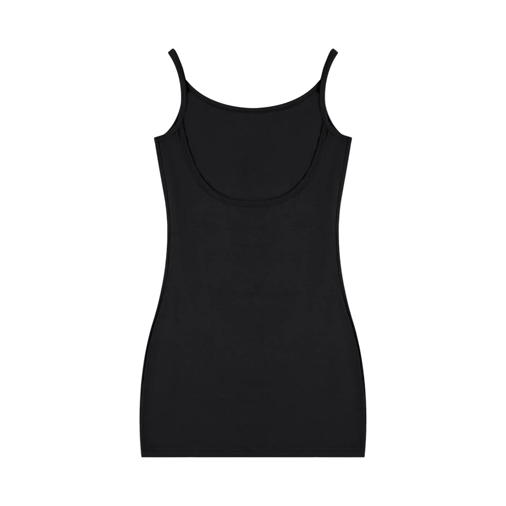 Sonoma County Emblem Black on Black Spaghetti Strap Mini Dress