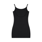 Sonoma County Emblem Black on Black Spaghetti Strap Mini Dress