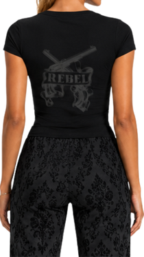 The Rebel Essential V-Neck Bodycon T-Shirt