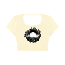 Valley of the Moon Gothic Graffitti Women's Square Neck Crop T-Shirt
