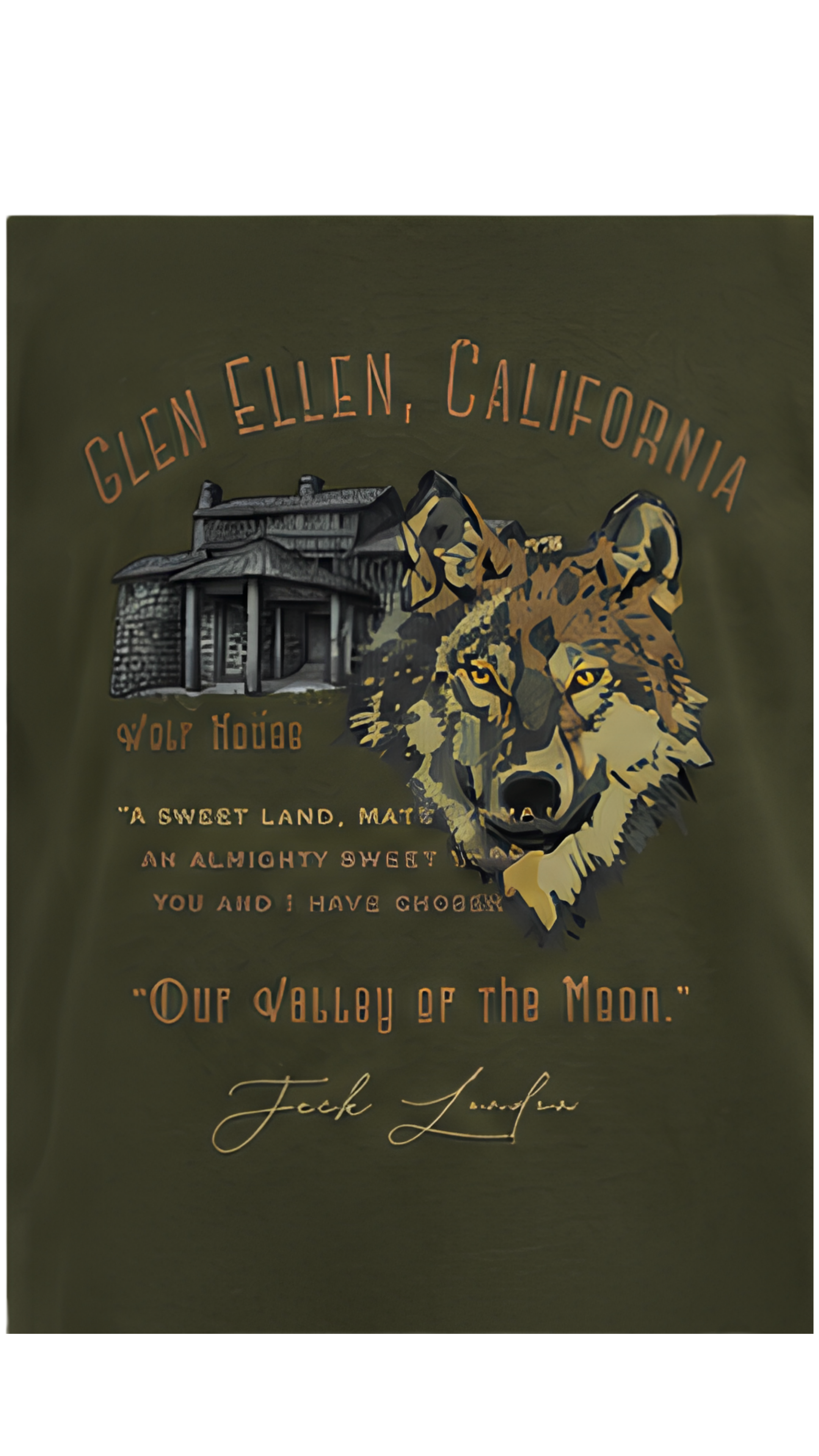 Jack London Wolf Sunfade Zip Hoodie