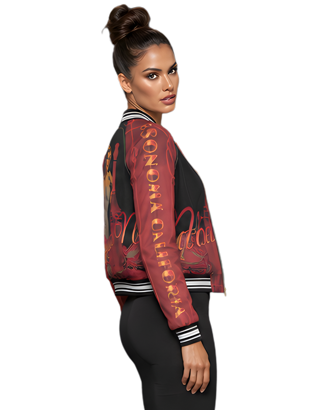 Pinot Noir Pinup Women's Bomber Jacket