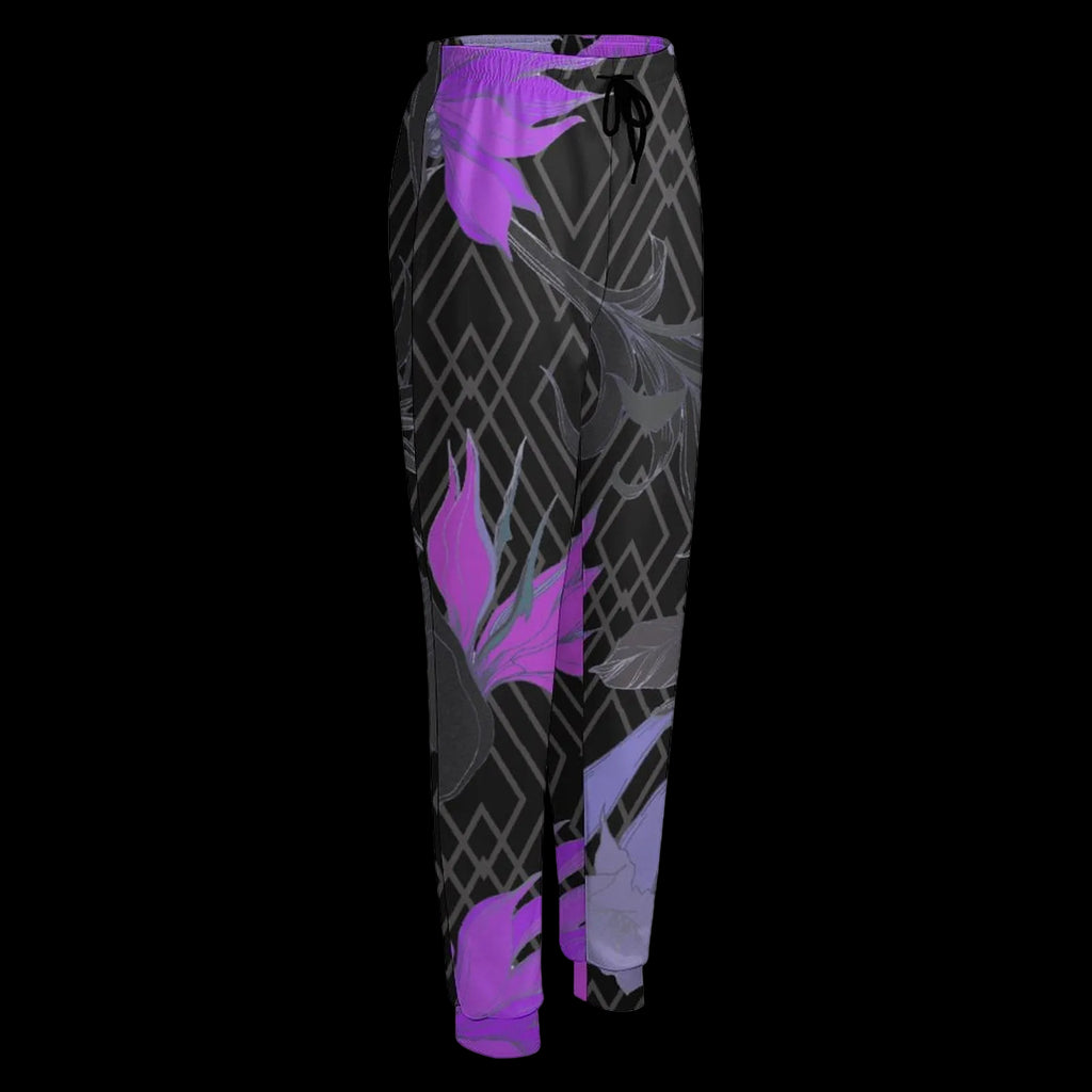 Purple Tropical Geometric Women's Sweatpants