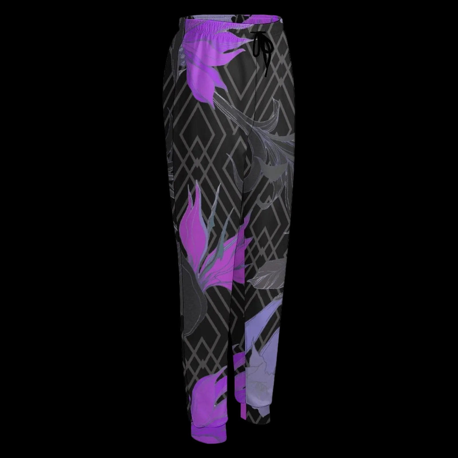 Purple Tropical Geometric Women's Sweatpants