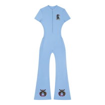 Vintage Outlaw Flared Quarter-Zip Jumpsuit