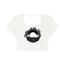 Valley of the Moon Gothic Graffitti Women's Square Neck Crop T-Shirt