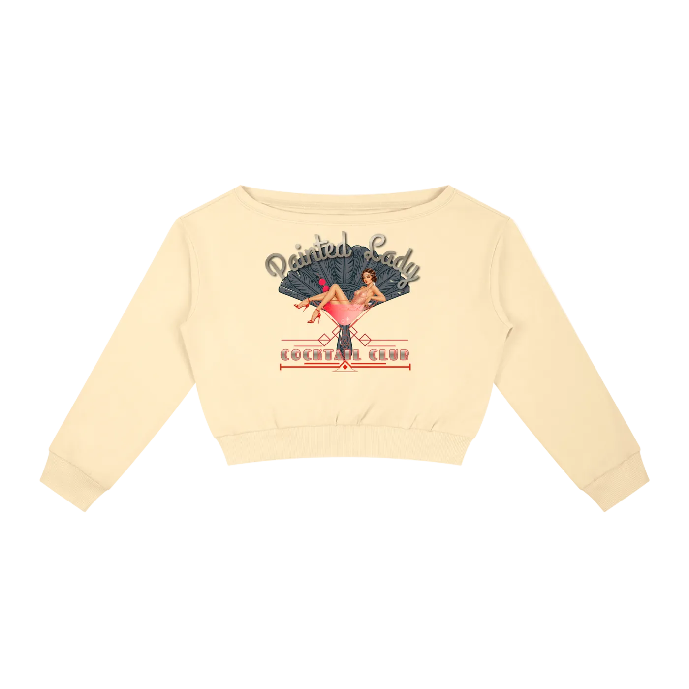 Vintage Cocktail Club Women's Off-Shoulder Sweatshirt