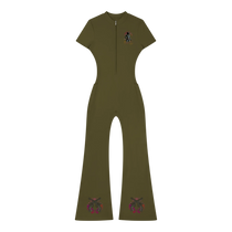 Vintage Outlaw Flared Quarter-Zip Jumpsuit