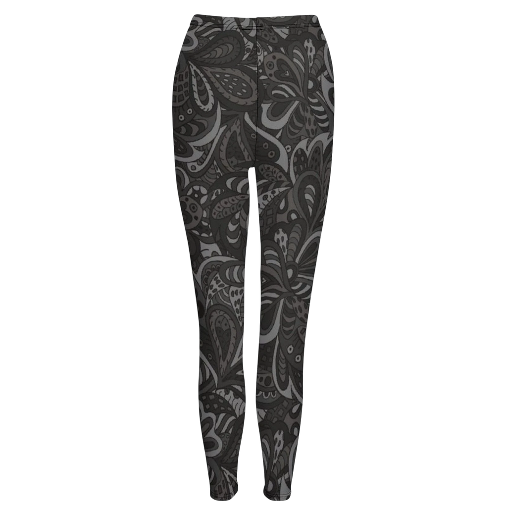 Black Paisley Women's High-Waist Legging