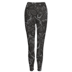 Black Paisley Women's High-Waist Legging