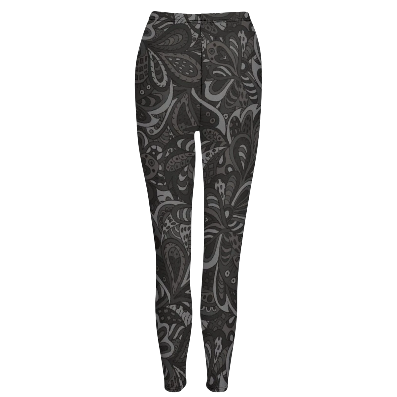 Black Paisley Women's High-Waist Legging