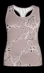 Rose Lace Women's Racerback Sports Top
