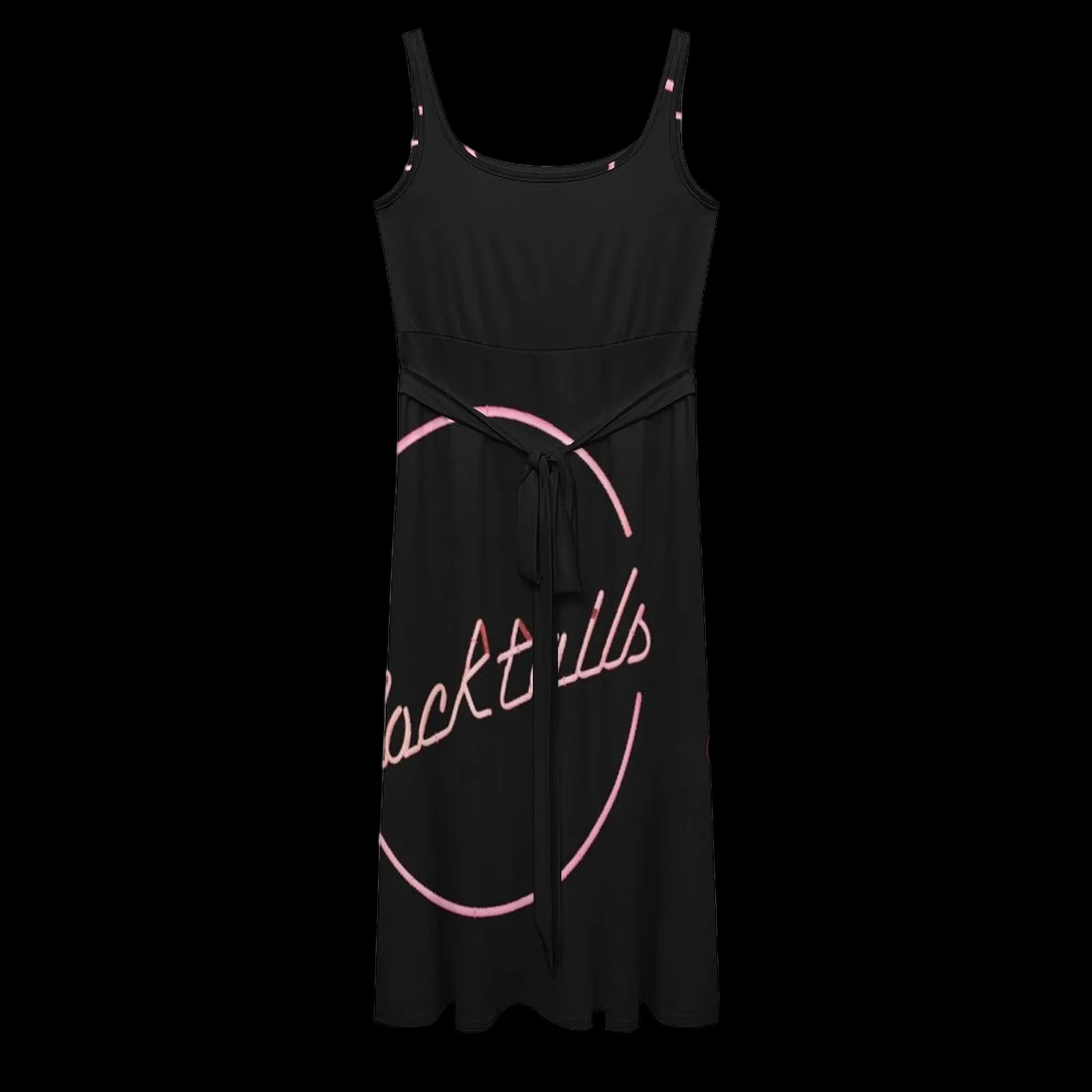 Cocktails Tie Waist Sleeveless Dress