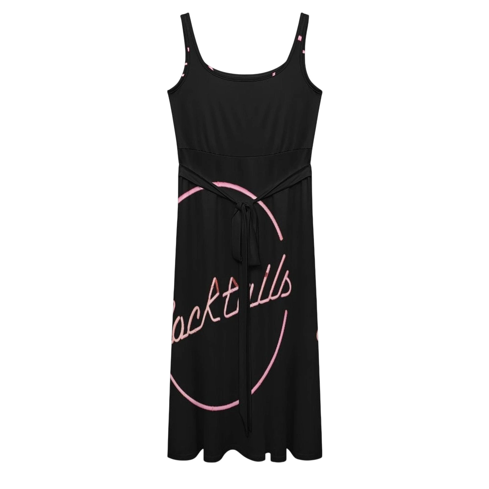 COCKTAILS Tie Waist Sleeveless Dress