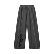 Vintage Wash Wide Leg Mesh Sweatpants