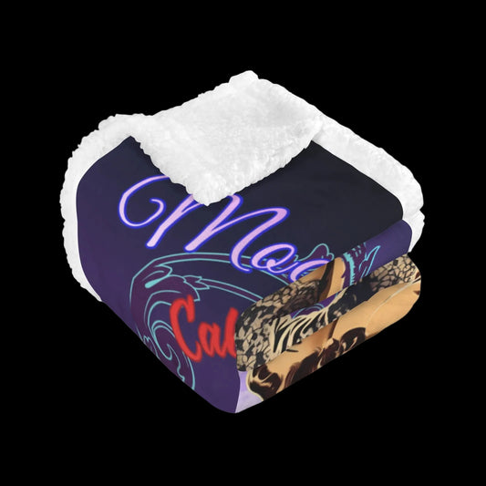 Cabernet Sauvignon Vintage Pinup Fleece Blanket 51"x59"