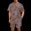 Paisley Men's Hawaiian Shirt & Shorts Set