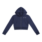 California O.G. Collegiate Women’s Slim Crop Full Zip Hoodie