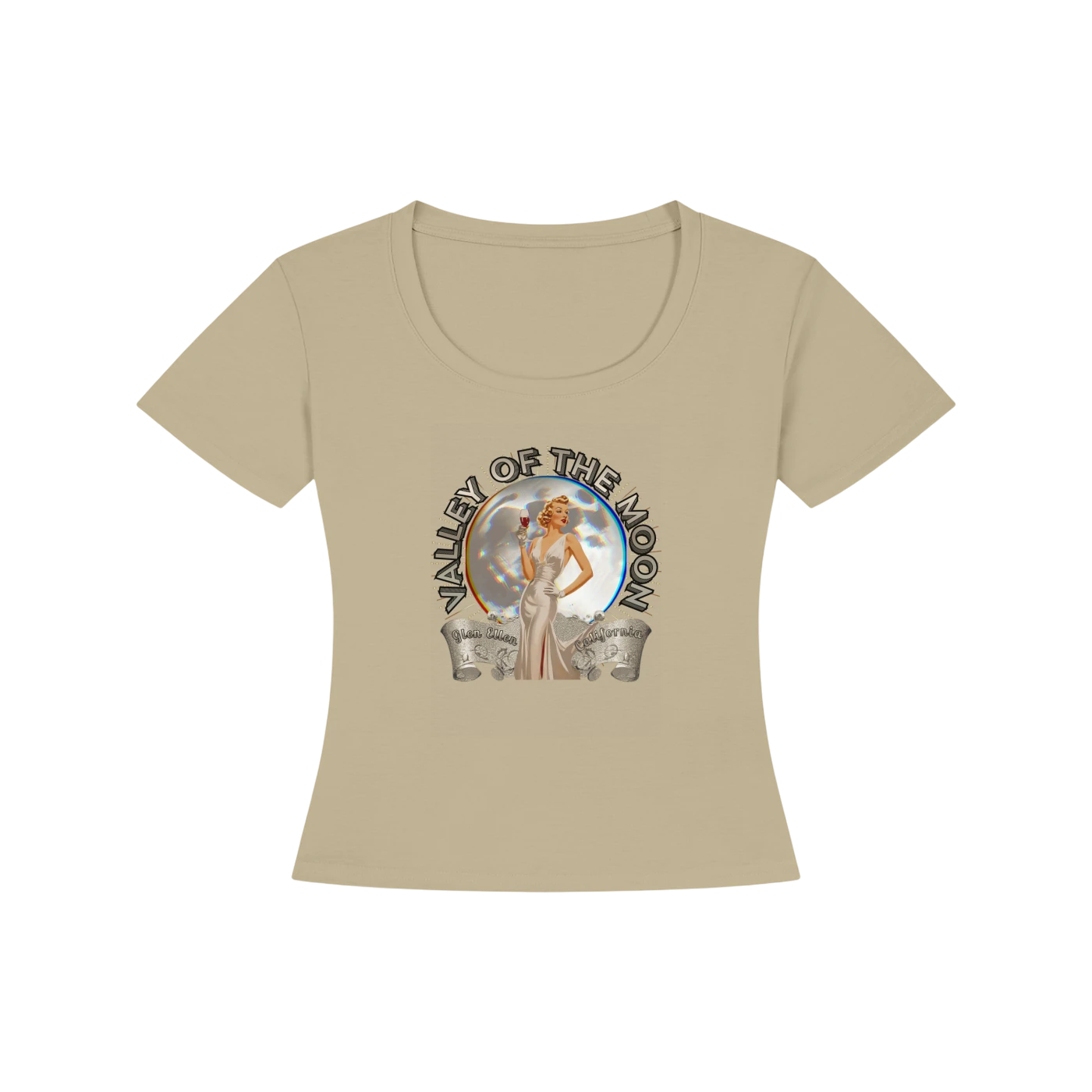 Valley of the Moon Glam Pinup Women's Slim Fit T-Shirt
