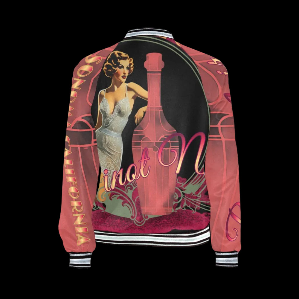 Spnoma Vintage Pinup Pinot Noir BomberJacket