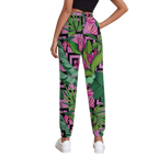 Pink Palms Print Women's Sweatpants