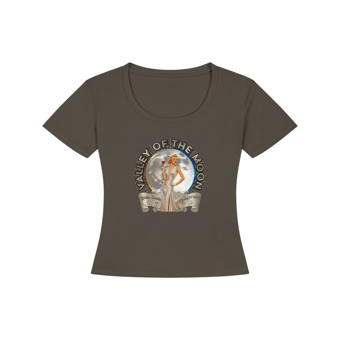 Valley of the Moon Glam Pinup Women's Slim Fit T-Shirt