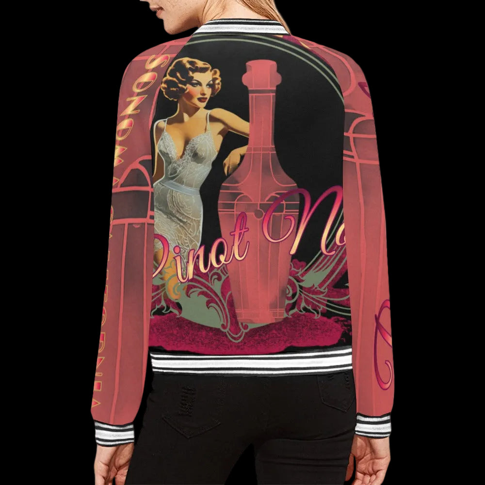 Spnoma Vintage Pinup Pinot Noir BomberJacket