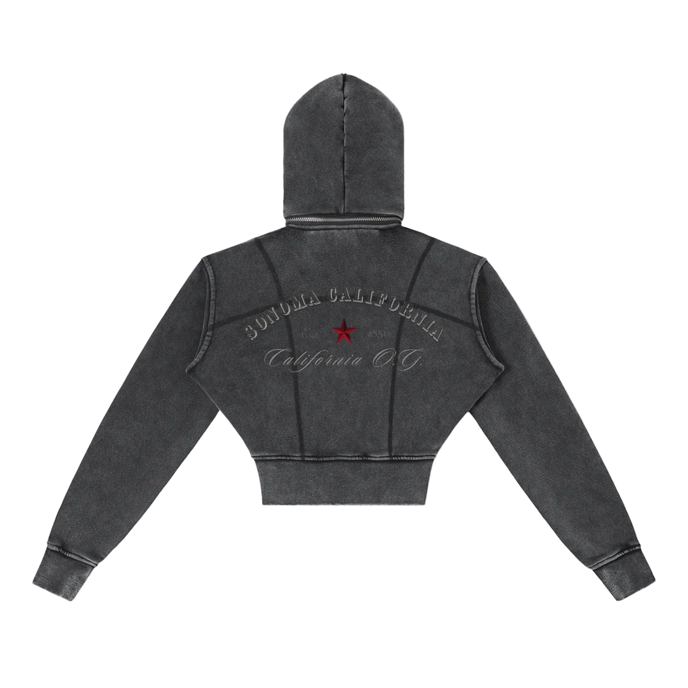 California O.G. Vintage Wash Cropped Women's Hoodie Secondary image