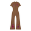 Women’s Tight Flared Leg Quarter-Zip Jumpsuit