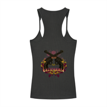 California Outlaw Ribbed Women's Racerback Tank Top