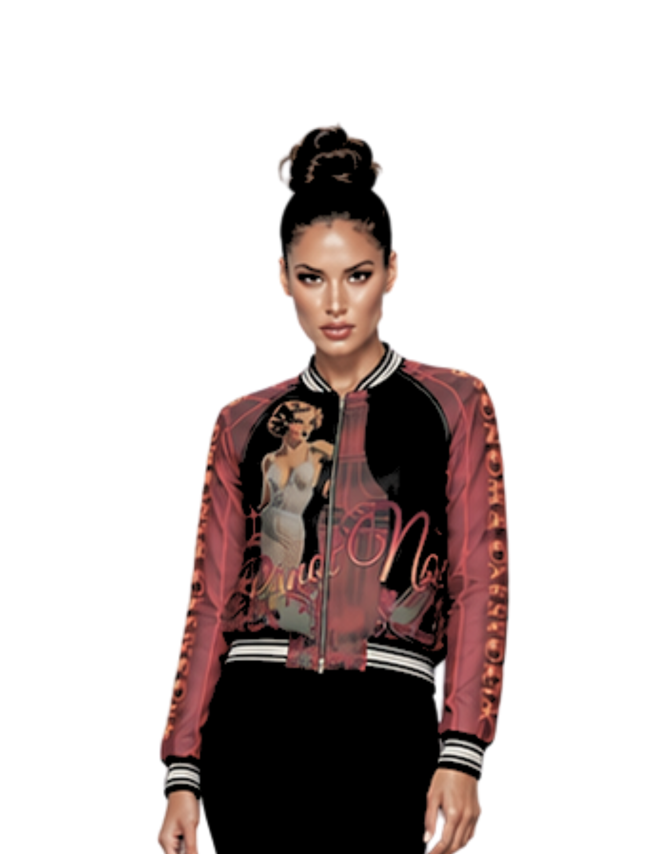 Pinot Noir Pinup Women's Bomber Jacket Main image