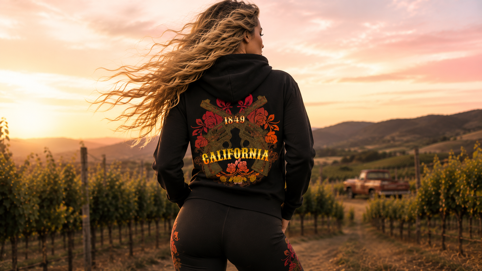 California Outlaw Women's  Organic Zip Hoodie