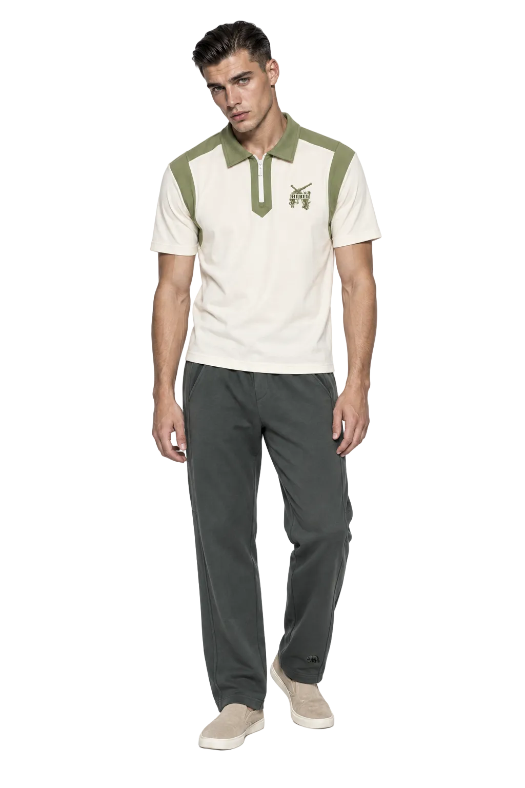 Rebel Quarter Zip Polo Shirt Secondary image