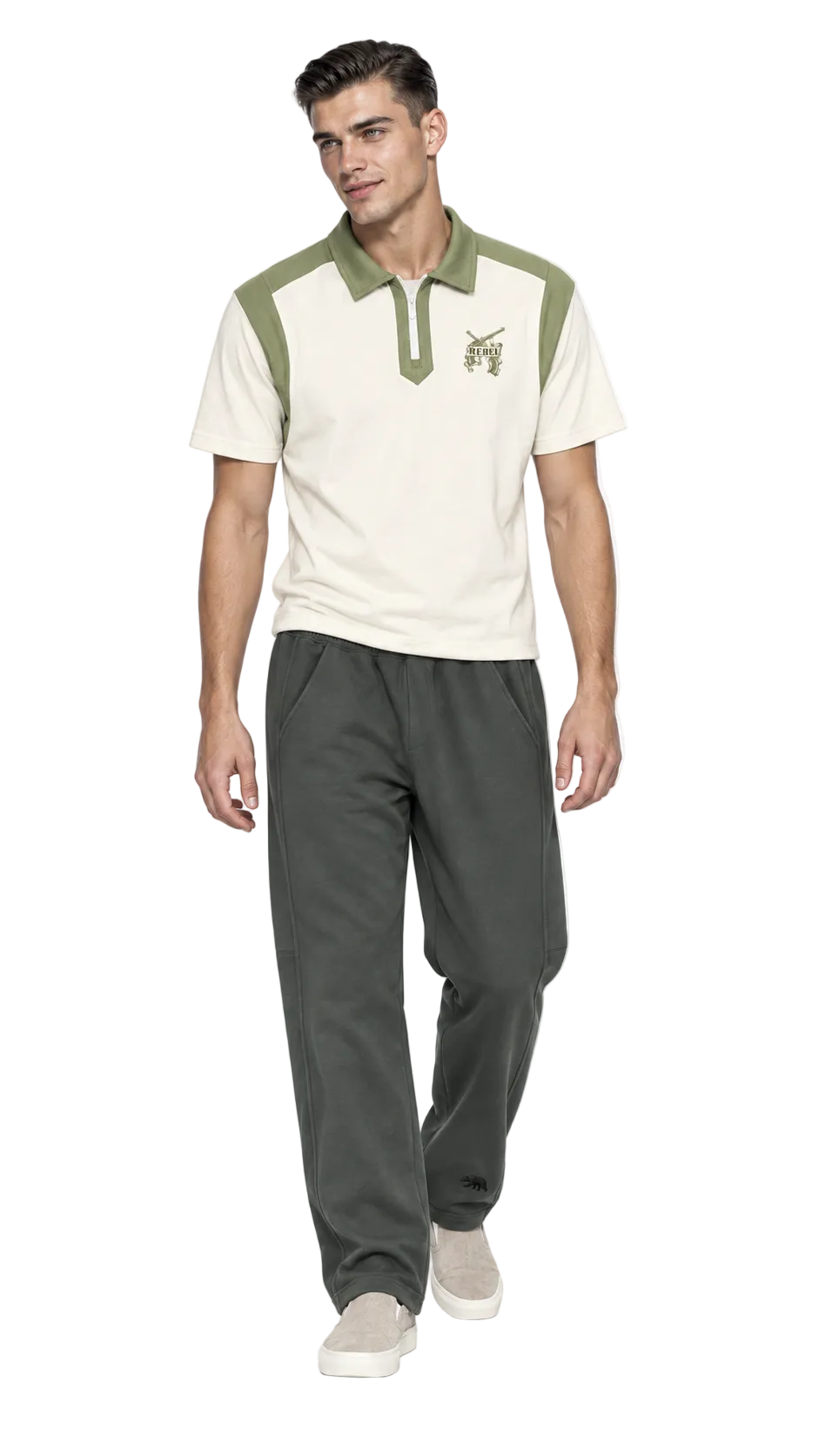 Rebel Quarter Zip Polo Shirt