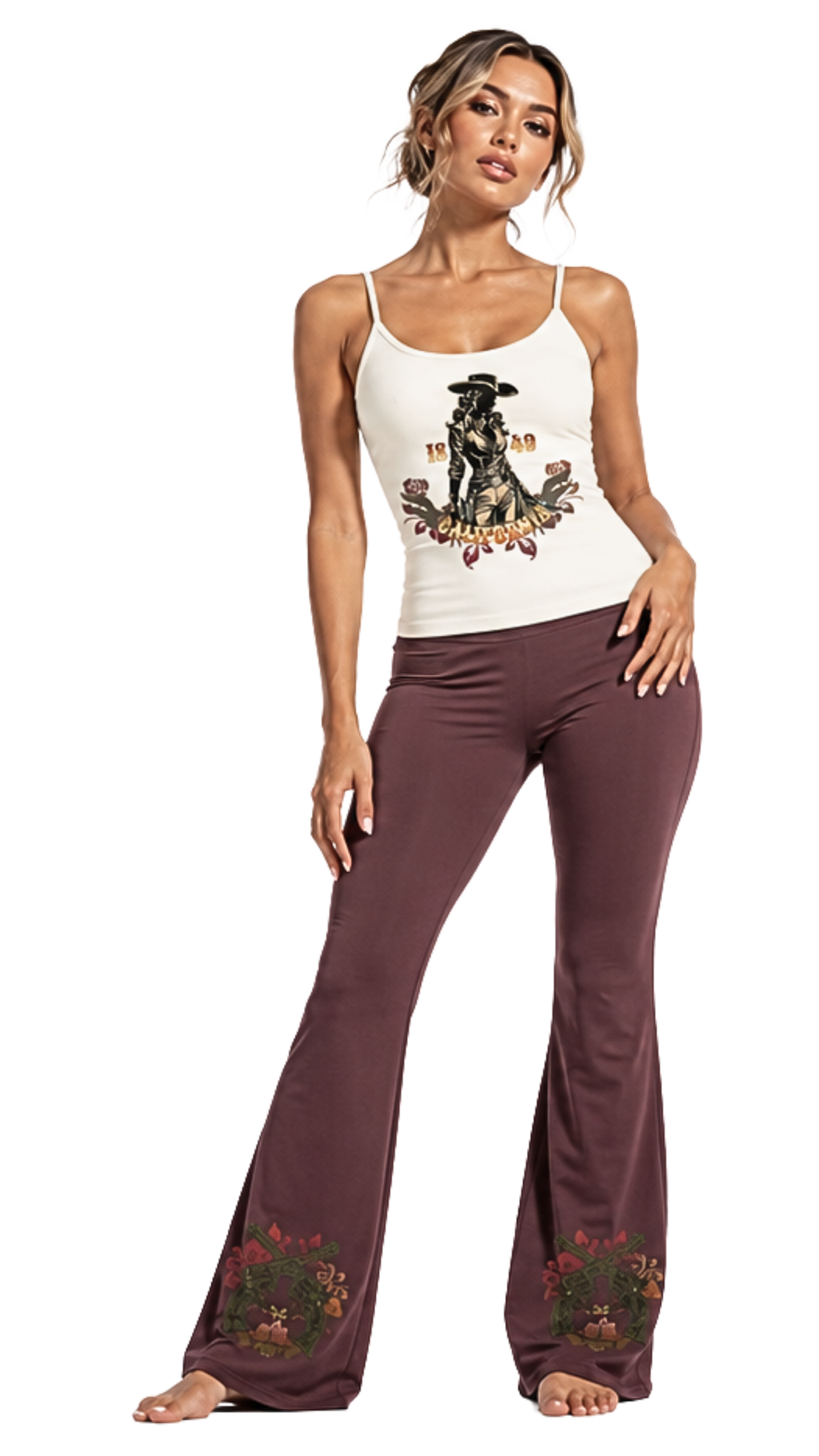 California Outlaw Women’s High Rise Flared Leggings