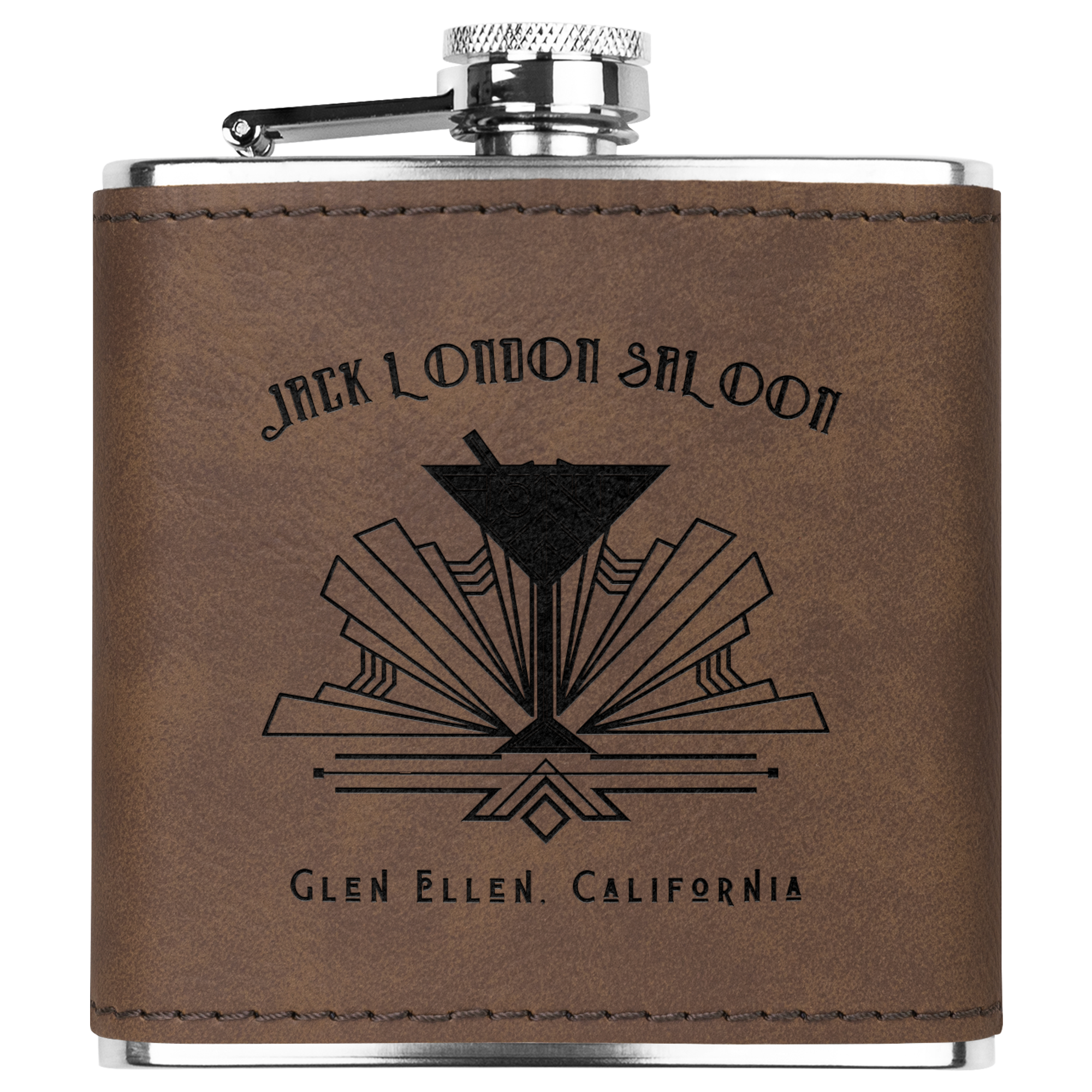 Jack London Saloon Art Deco Flask 2 Secondary image