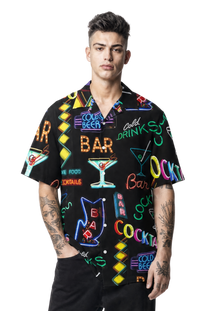 Neon Cocktails Men's Hawaiian Shirt