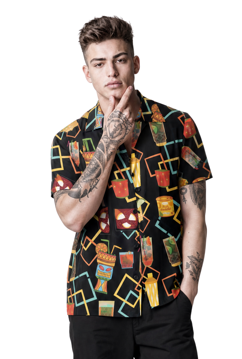 Tiki Cocktails Men's Hawaiian Shirt