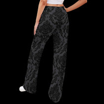Damask Charcoal Women's Straight-leg Pants