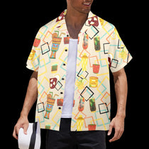 Tiki Cocktails Men's All Over Print Hawaiian Shirt