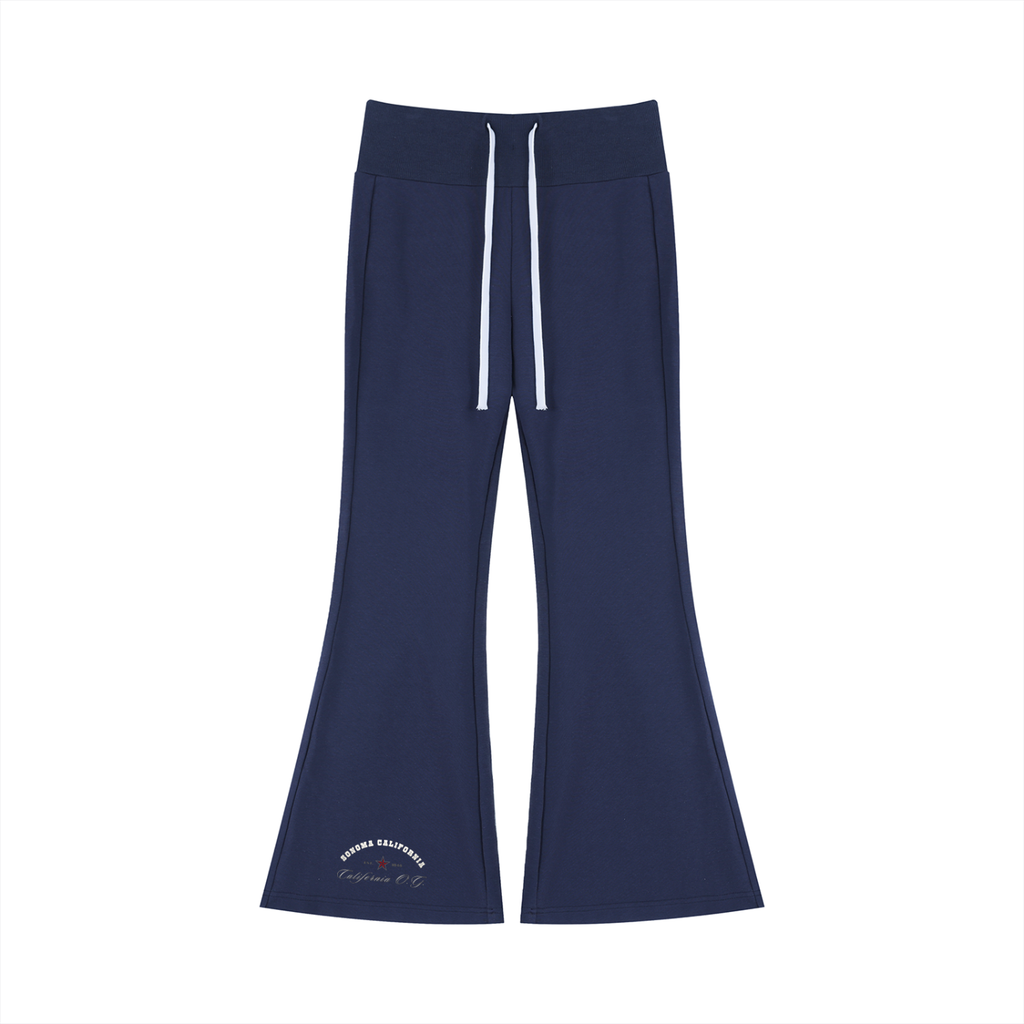 Women's Drawstring Flared Leg Pants
