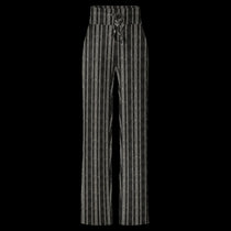 Black & Charcoal Pinstripe Women's Drawstring Lounge Pants