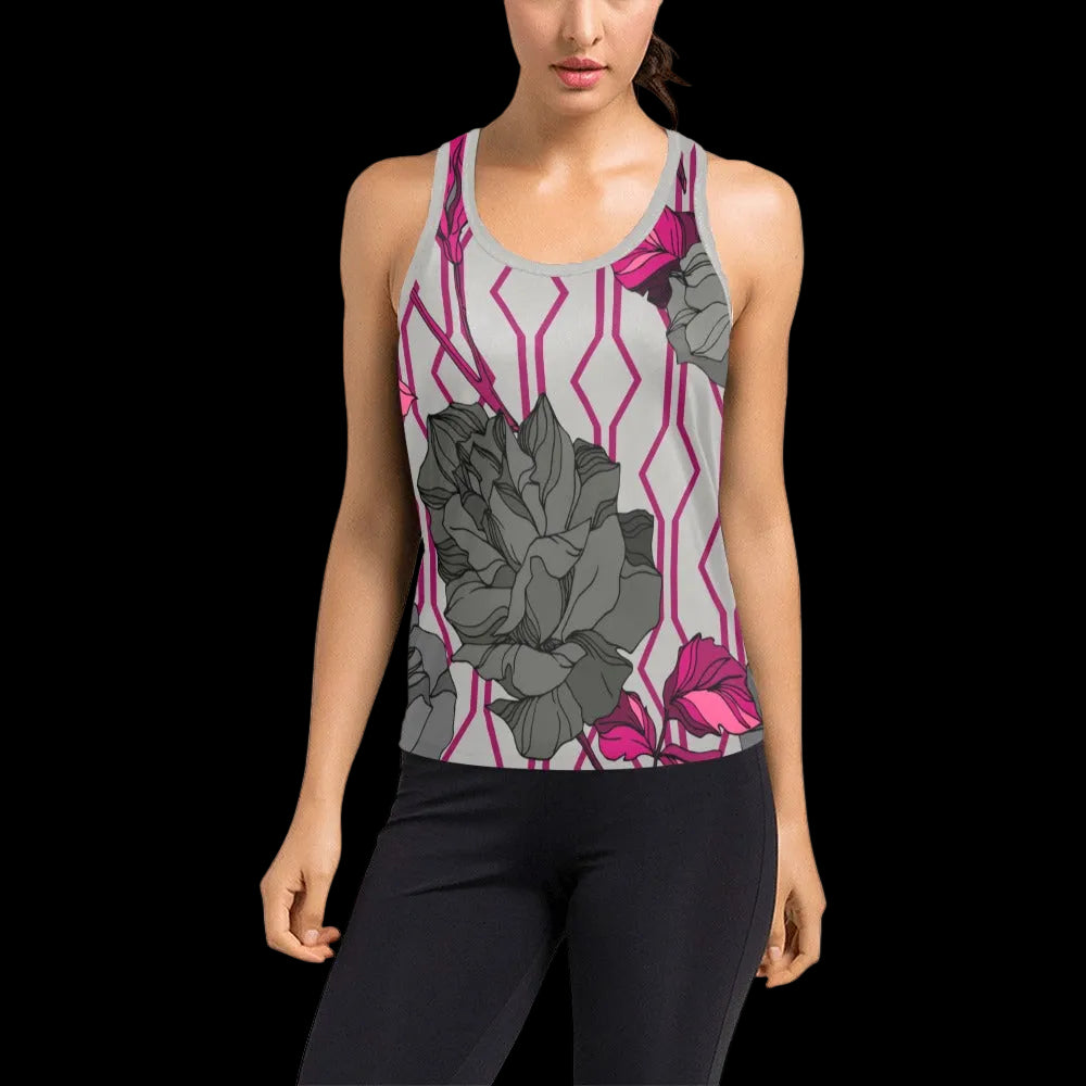 Retro Geometric Racerback Tank Main image