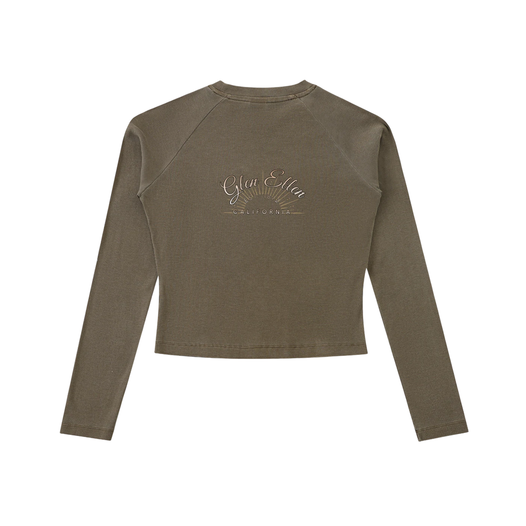 Valley of the Moon Glam Dyed Washed  Long Sleeve T-Shirt