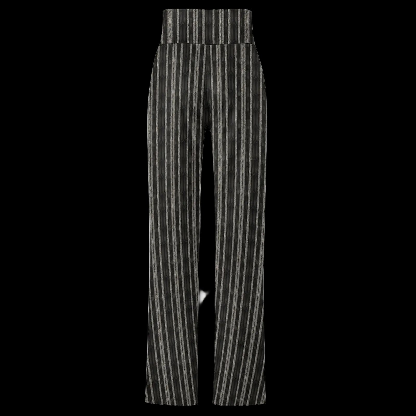 Black & Charcoal Pinstripe Women's Drawstring Lounge Pants Secondary image