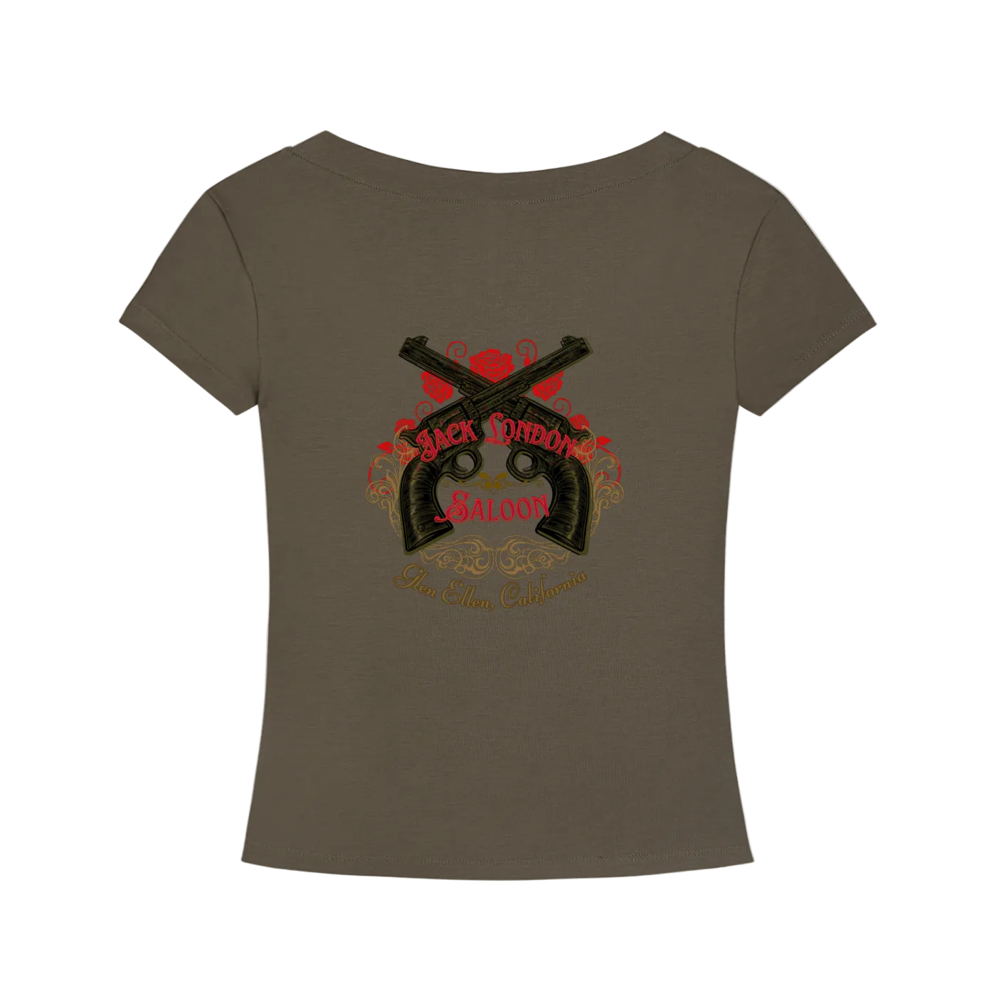 Saloon Silhouette V-Neck T-Shirt