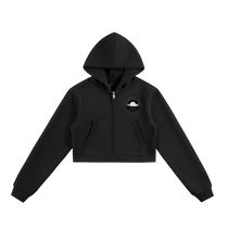 Valley of the Moon Vamp Women's Cropped Zip-Up Hoodie