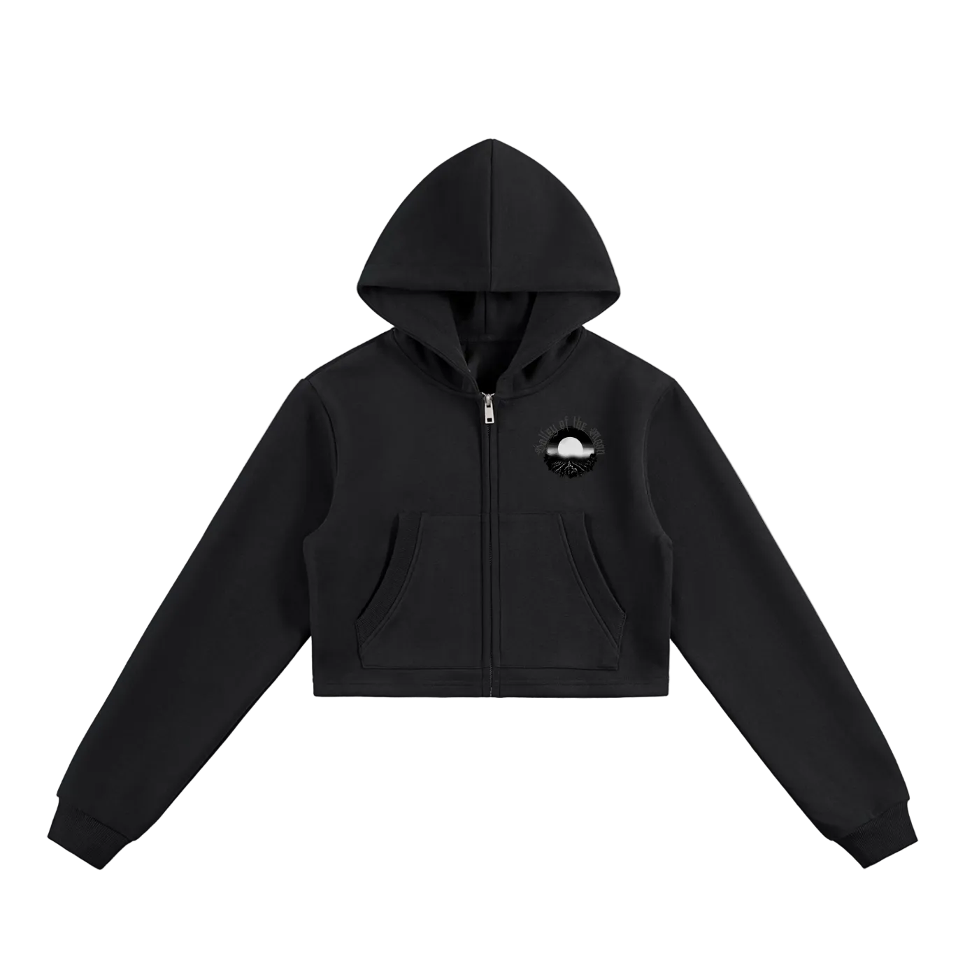 Valley of the Moon Women's Cropped Zip-Up Hoodie