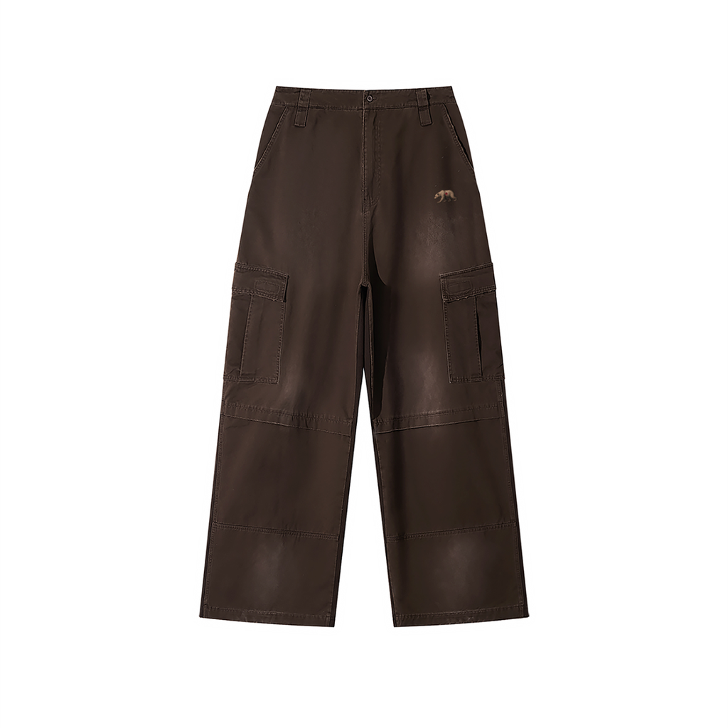 Unisex Sunfade Washed Fleece Cargo Pants