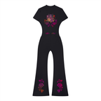Women’s Tight Flared Leg Quarter-Zip Jumpsuit